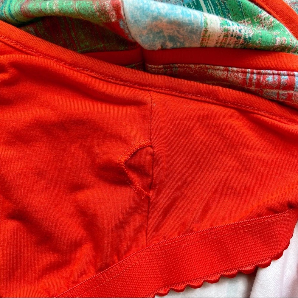 Patagonia Top Tank Cami Plaid Hotline Style Red Orange Green Size Medium - Picture 7 of 8